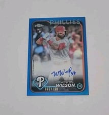 2024 Topps Chrome Weston Wilson RC Auto Blue Refractor SP  /150 Phillies RA-WWI
