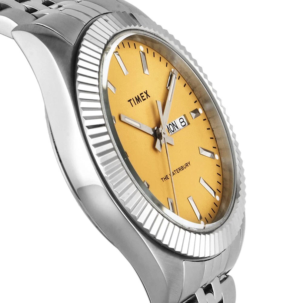 今だけ値下げTIMEX THE WATERBURY 41mmイエロー Timex Waterbury Legacy Stainless Steel 41mm Silver Yellow