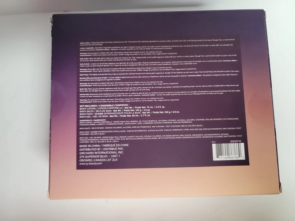 X+Y=BEAUTY Loción, Gel de Ducha, Sal de Baño y Baño Fizz Relax Set-NUEVO EN CAJA Foto 2 de 2