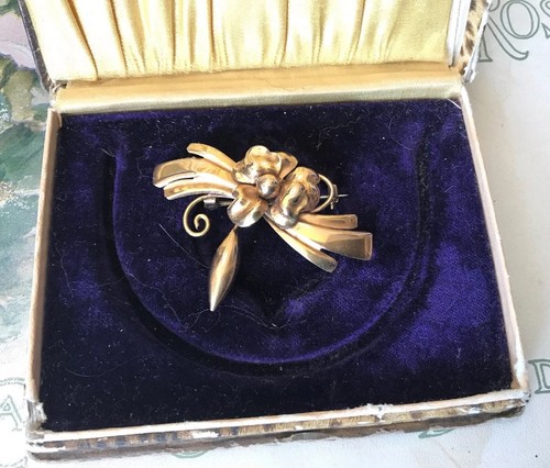 Vintage 10K Estate Vintage 10K Regal Designer Pendant / Brooch - Picture 4 of 6