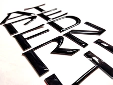 3D RAISED BLACK RUNNING BOARD LETTERS FOR NISSAN PATHFINDER 2022-25 SET OF 2