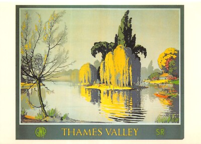 MODERNE POSTER POSTKARTE ALTER PLAKATE THAMES VALLEY UNGEBRAUCHT SEHR GUTER ZUSTAND GROSS