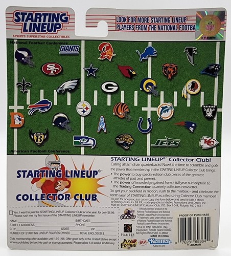 1997 Starting Lineup Troy Aikman Dallas Cowboys Kenner SLU Sports Figure TA02 - Picture 2 of 2