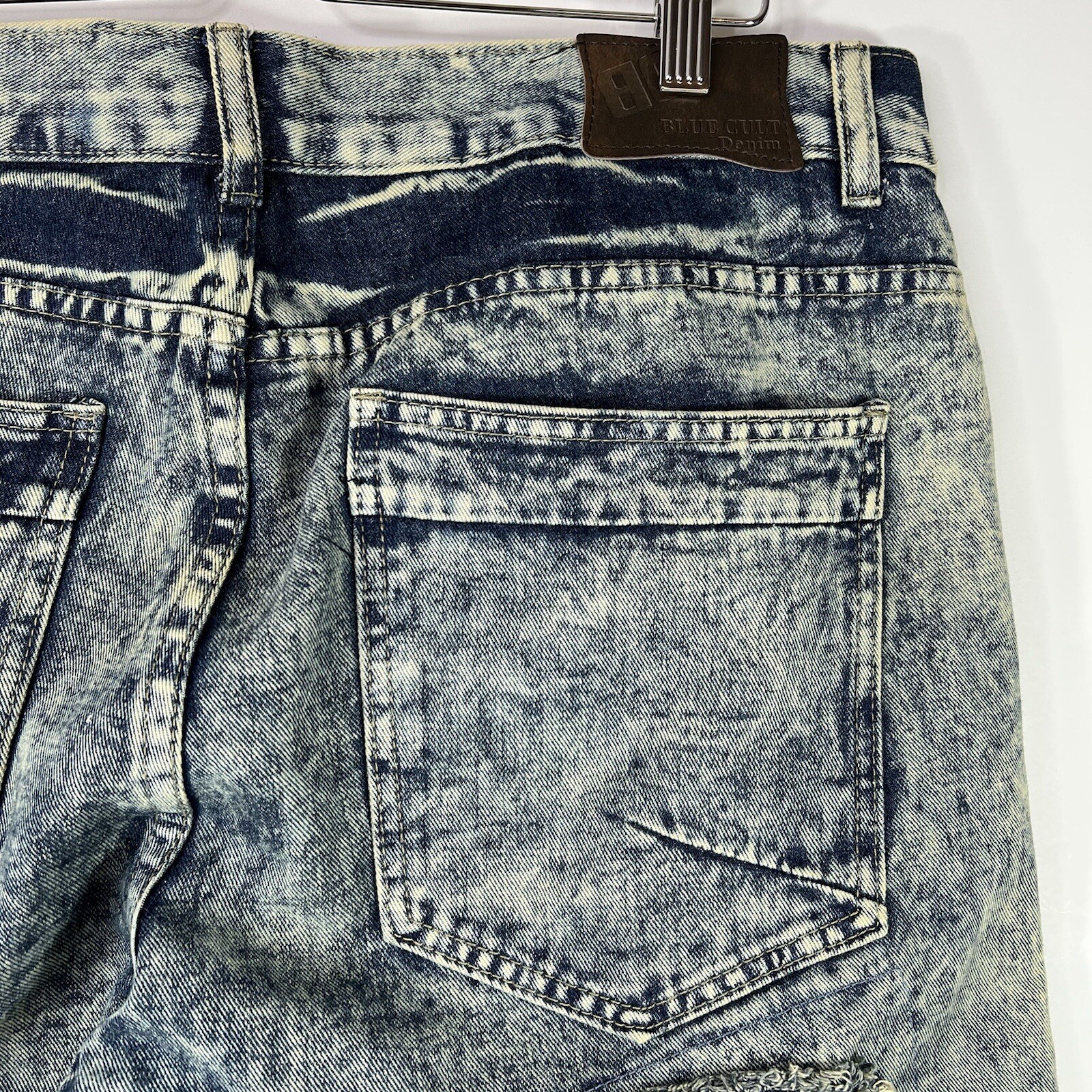 Cooler Than You Denim Shorts Brown Blue Acid