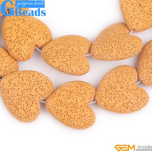 Coloridas cuentas sueltas de esponja de amor de lava volcánica para hacer joyas piedra de 15" 27 mm - Imagen 36 de 65