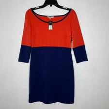 BB Dakota Red & Navy Colorblock Dress Size M NWT Women's