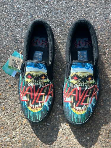 DC x Slayer Manual Slip On Skate Shoes UK 6.5