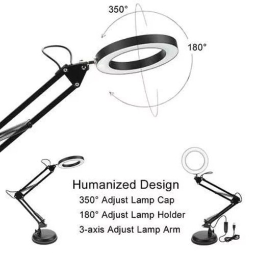 Folding Long Arm Clip Eye Protection Desk Lamp USB Reading Light LED - Picture 6 of 7