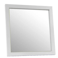 SPECCHIO DA PARETE BIANCO CORNICE LEGNO MDF MURO CLASSICO MODERNO 30*30 cm