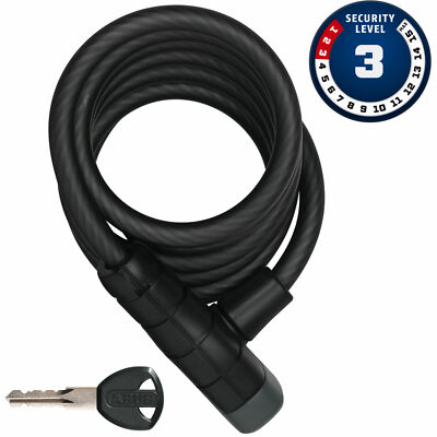ABUS Fahrrad Schloss Spiralkabelschloss Primo 5510K schwarz 10x1800mm Level3