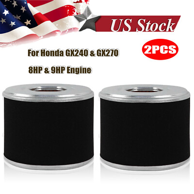 2Pcs GX240 GX270 Air Filter Cleaner For Honda 17210-ZE2-505 8HP 9HP Engines