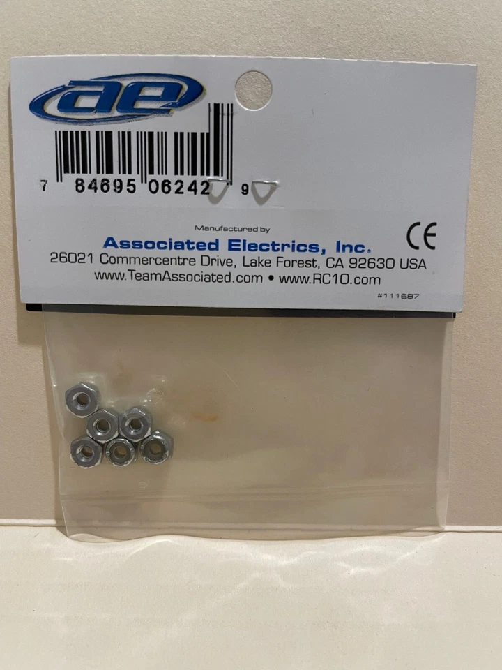 Team Associated 6242 Front Wheel Locknuts 4-40 FOR Steel Axles Only - Image 2 of 2