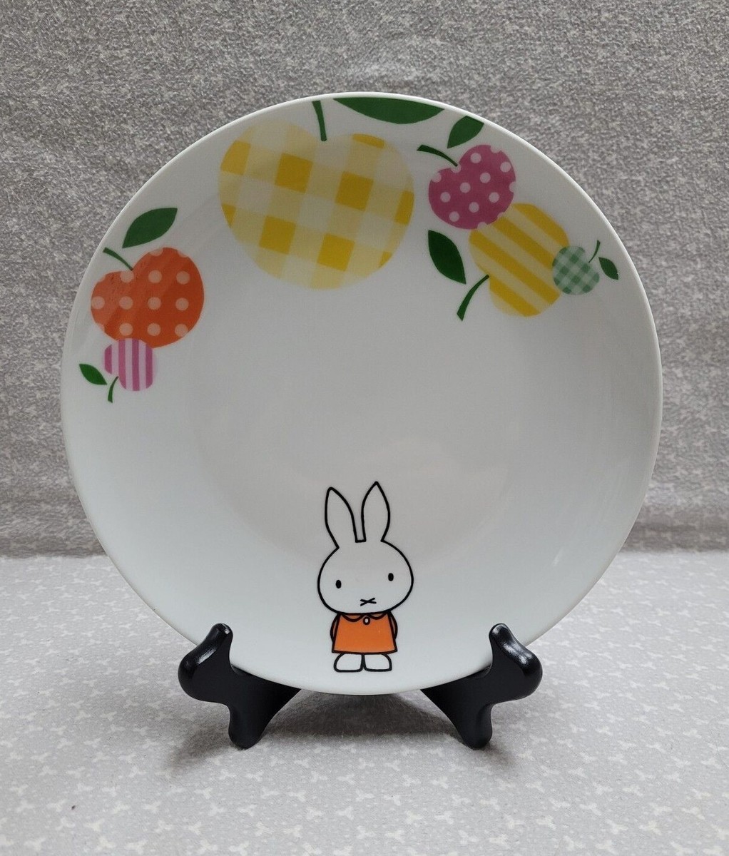 Lawson Miffy 60th Anniversary Bunny Rabbit Fruit Ceramic Plate Set