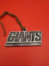 Longaberger NFL New York Giants  Pewter Basket Tie-On Rare  Made In USA New