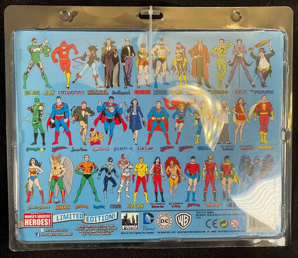 #75/100 Figuras Toy Co. Oficial Mundos Grandes Héroes Superman vs. Bizarro Sin usar, en caja Foto 3 de 4