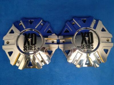 NEW SET OF 2 KMC XD CUSTOM AFTERMARKET CHROME WHEEL Center Caps 108675