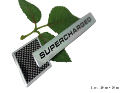 Supercharged Auto Emblem alu car Sticker Badge Aufkleber
