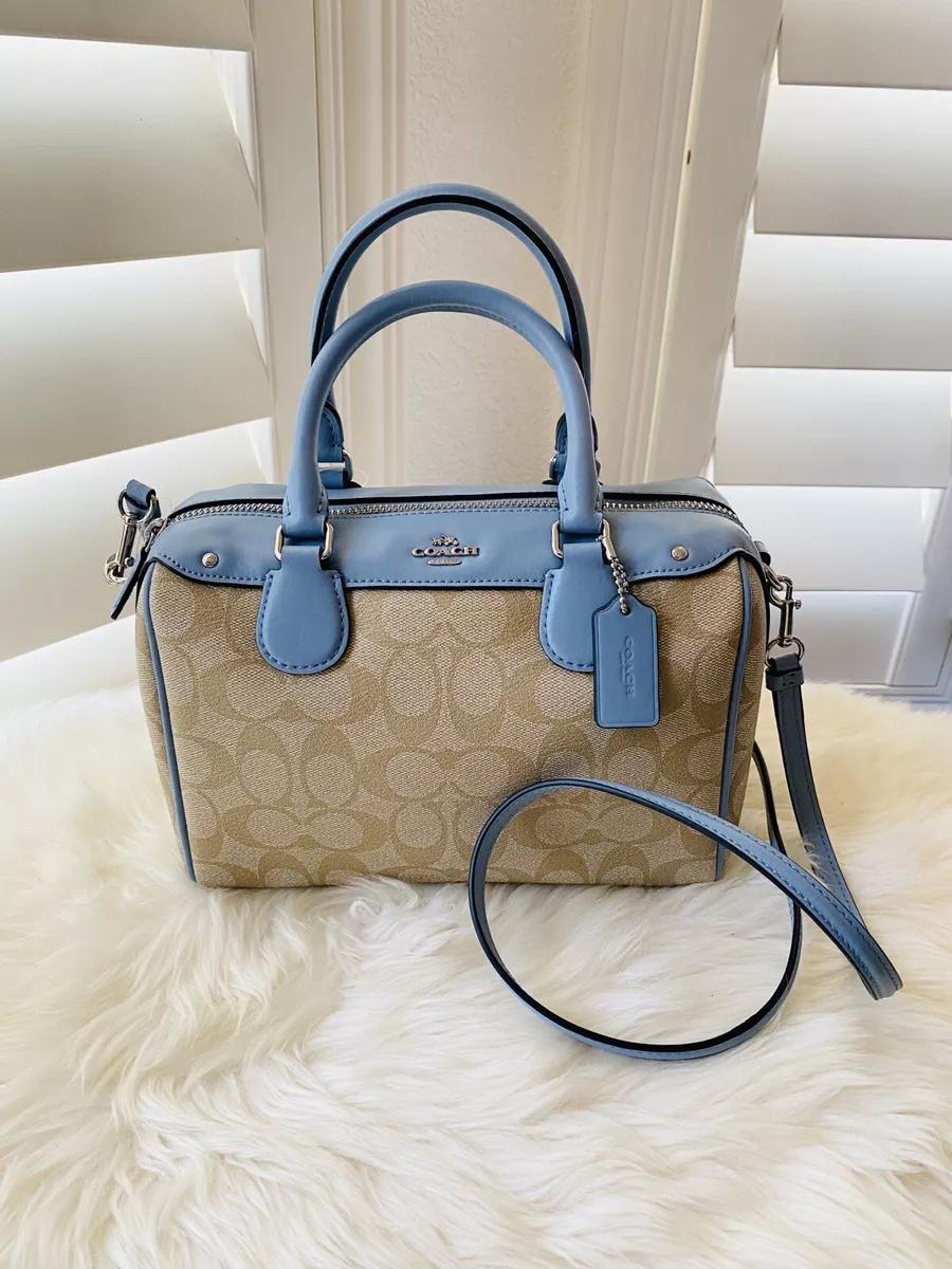 Coach Mini Bennett Satchel in Color Seafoam/Silver / - Depop