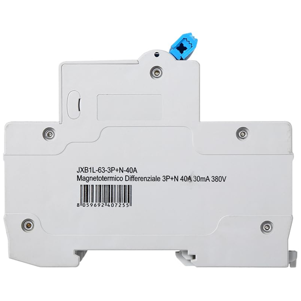 Interruttore Magnetotermico Differenziale 40A 380V - 3P+N, 30mA, Classe A