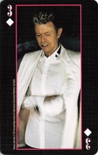 David Bowie Single Swap Playing Card - 1 card 3 of Diamonds