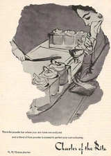 1955 Charles of the Ritz Powder Bar Bespoke Make-Up Perfect Original Print Ad