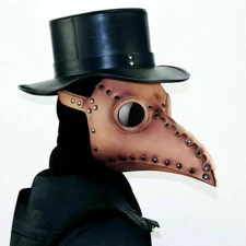 Halloween Men Masks Plague Doctor Mask Steampunk Bird Long Nose Beak Latex Mask