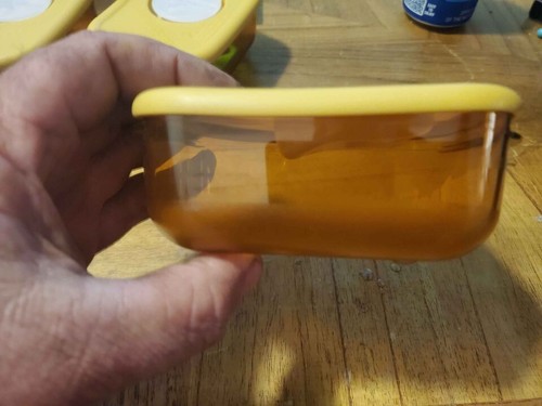Tupperware 3387-A-2 Yellow Bowl & Vented Container Lid #3388-A-1 Set of 3 - Picture 3 of 4