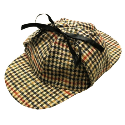 VICTORIAN DETECTIVE HAT BROWN DEERSTALKER FANCY DRESS COSTUME TV