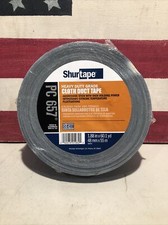 Pack Of 2 Shurtape Pc 657 Duct Tape,55M L,Adhesion 104 Oz/In,Black
