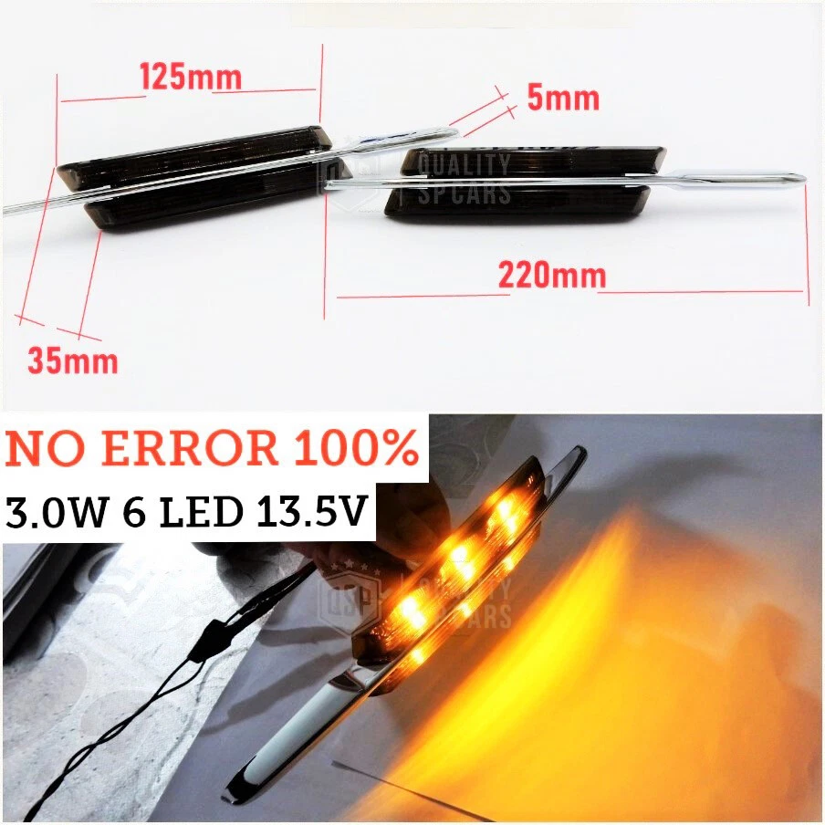 FRECCE Laterali LED NERO per Bmw Serie 5 E60 E61 M CANBUS Tuning - Immagine 2 di 4