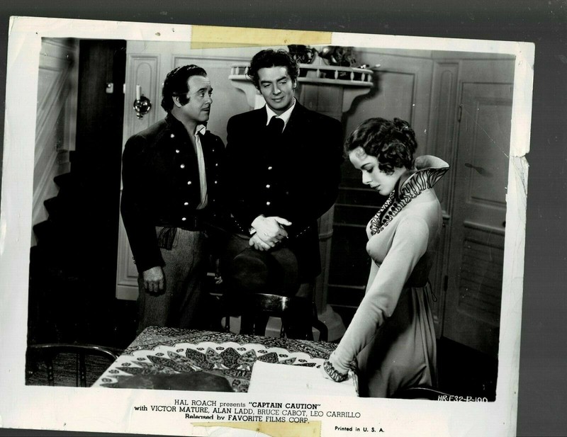 SUPER RARE!! 8X10 1940 ORIGINAL VICTOR MATURE LOUISE PLATT "CAPTAIN CAUTION"!!