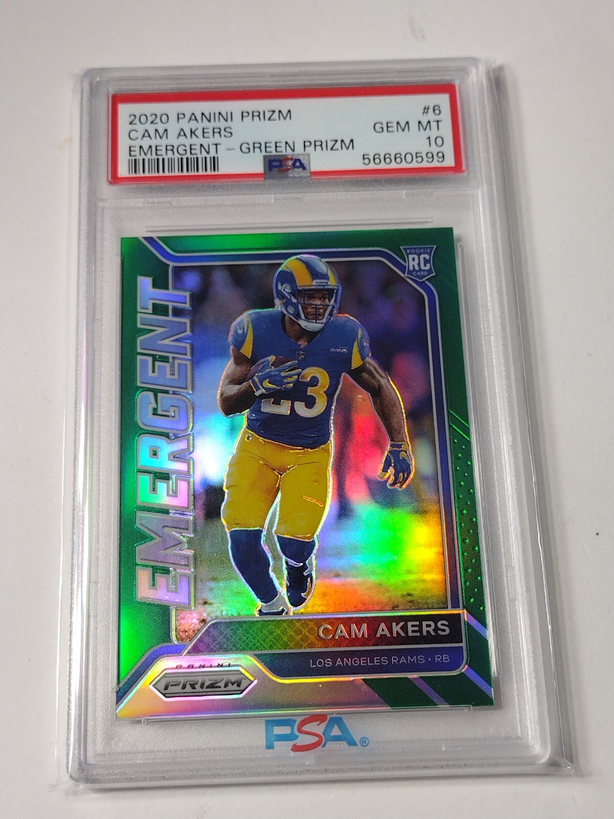 Cam Akers Panini Prizm Emergent #6 Green