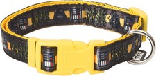 NEW Star Wars Darth Vader Nylon Dog Collar sz L black  yellow 16-26 inch neck