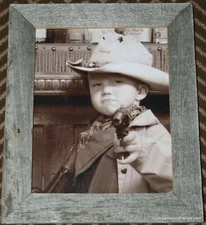 8x10" weathered rustic barnwood barn wood picture frame upcycled distressed