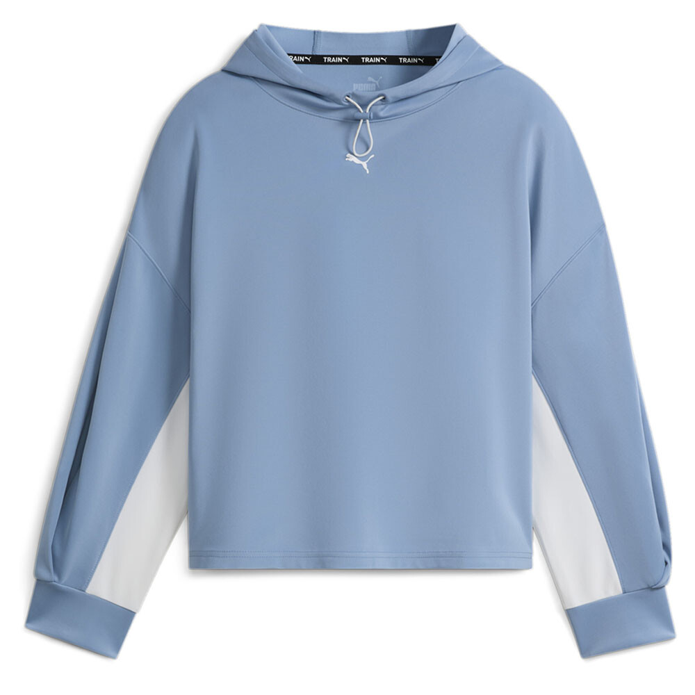 Пуловер с капюшоном двойной вязки Puma Fit Женская синяя повседневная спортивная верхняя одежда 52504