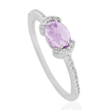 Pink Amethyst  Topaz Ring   925 Sterling Silver Elegant Jewelry for Women