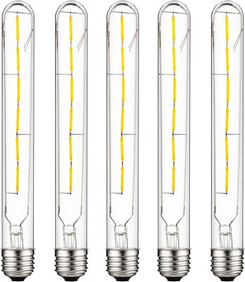 5Pack T8 Tube Light Bulb, Dimmable Edison Style, 2200K, 5W (40W), 430LM, E26