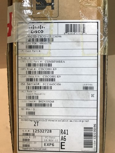 Zupełnie nowy zintegrowany router serwisowy Cisco C881-K9 - Zdjęcie 6 z 6