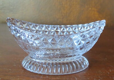 LG Wright Wildflower Clear Crescent Open Salt Dip/Cellar(s)