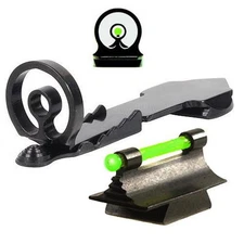 BullsEye GREEN Fiber Optic Sight Set fits Round Barrel Marlin 336 