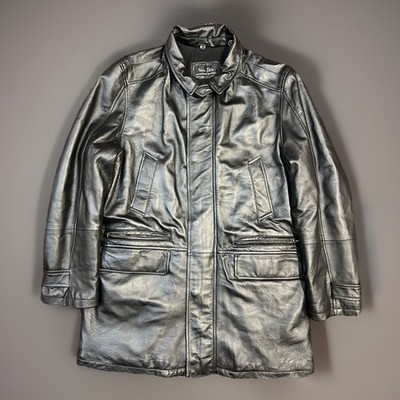 Vera Pelle Herren schwarze Echtlederjacke italienische Handarbeit L