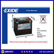 Battery fits TOYOTA GT86 AURIS VERSO COROLLA VERSO PREVIA PICNIC 005L