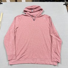 Roback Hoodie Sweatshirt Mens 2XL Red Lightweight 1/4 Zip Jersey Pullover