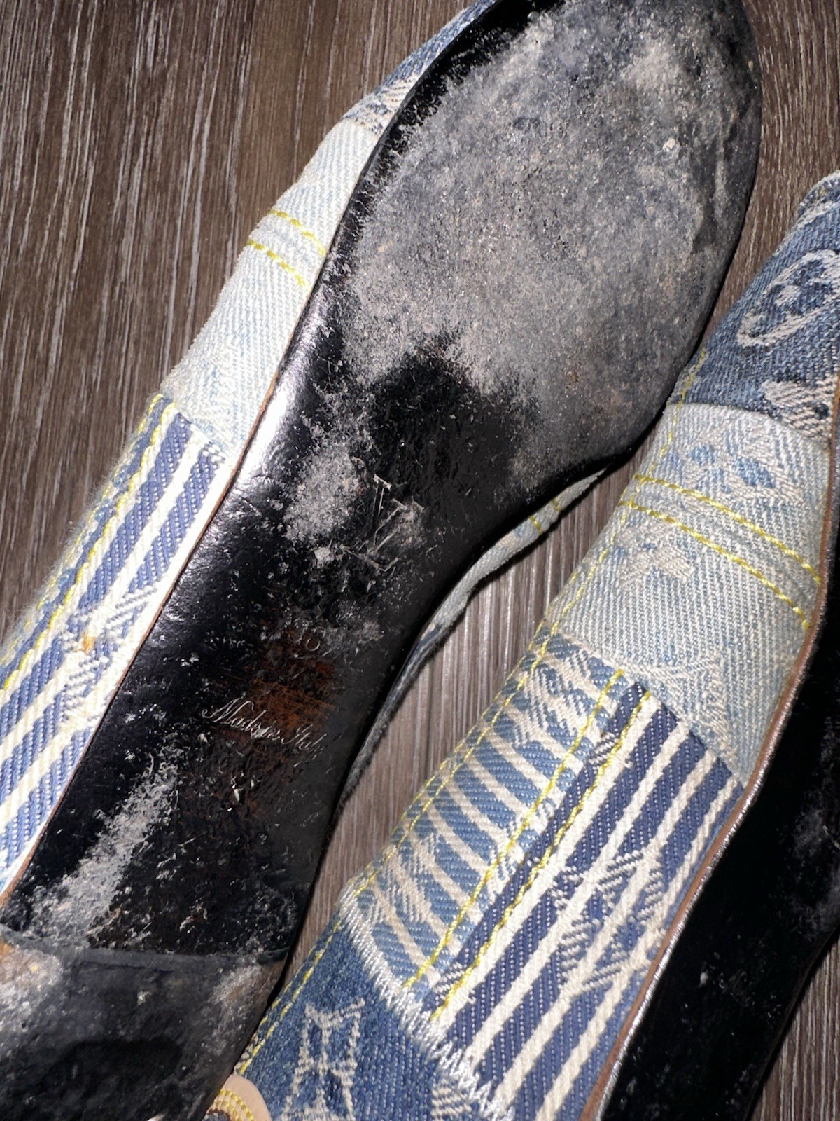 Louis Vuitton Denim Patchwork Logo Monogram Flats… - image 5