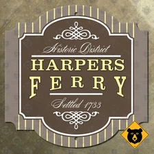 West Virginia Harpers Ferry Historic District road sign highway marker 16x16