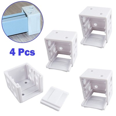Brandneu Jalousie Klammern Montagehalterung Low Profile Box Weiß 4PCS.Set