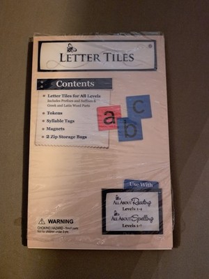 All About Reading Or Spelling Letter Tiles, Like New, Complete Set READ