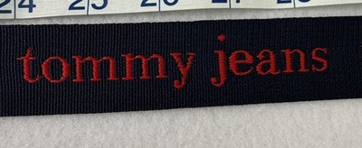Tommy Hilfiger Web Belt Blue w/Red ''Tommy Jeans'' Canvas Double D Ring