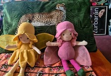 Jellycat X2 Fleur Fairy Daffodil And Rose Petalkin Doll Retired.