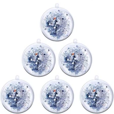 20Pcs (3.15"/80mm) Clear DIYChristmas Ornaments, (3.15 in / 80mm) 